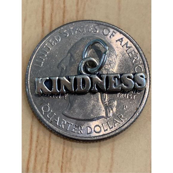 .925 Kindness Sterling Silver Jewelry Charm - Picture 3 of 3